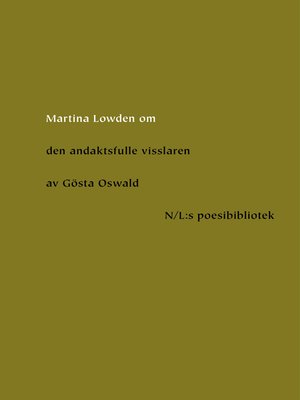 cover image of Om Den andaktsfulle visslaren av Gösta Oswald